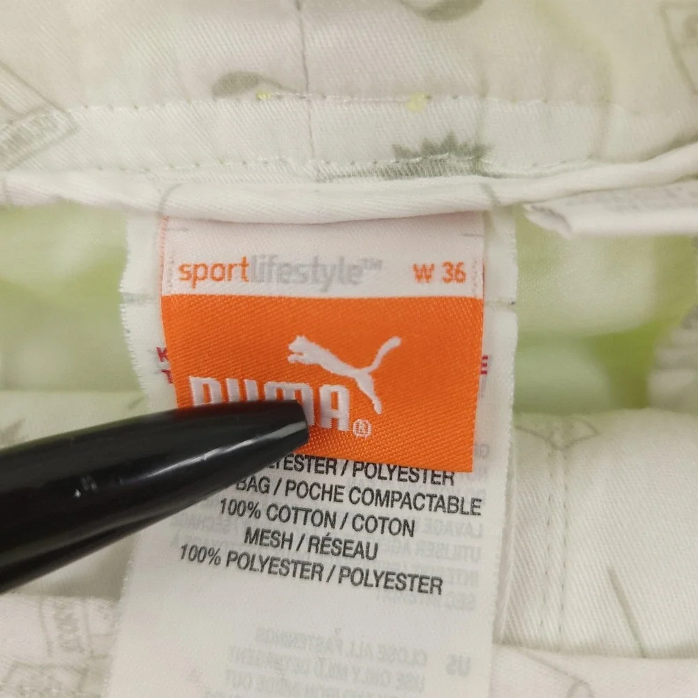 Puma Shorts Mens 36 Yellow Solid Performance Microfiber Chino 11